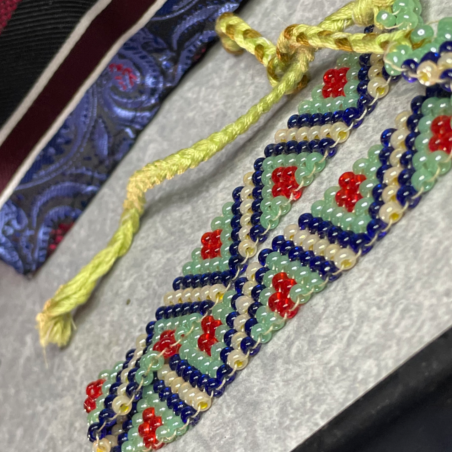 プロミスリング・ビーズ・一本糸・グリーン